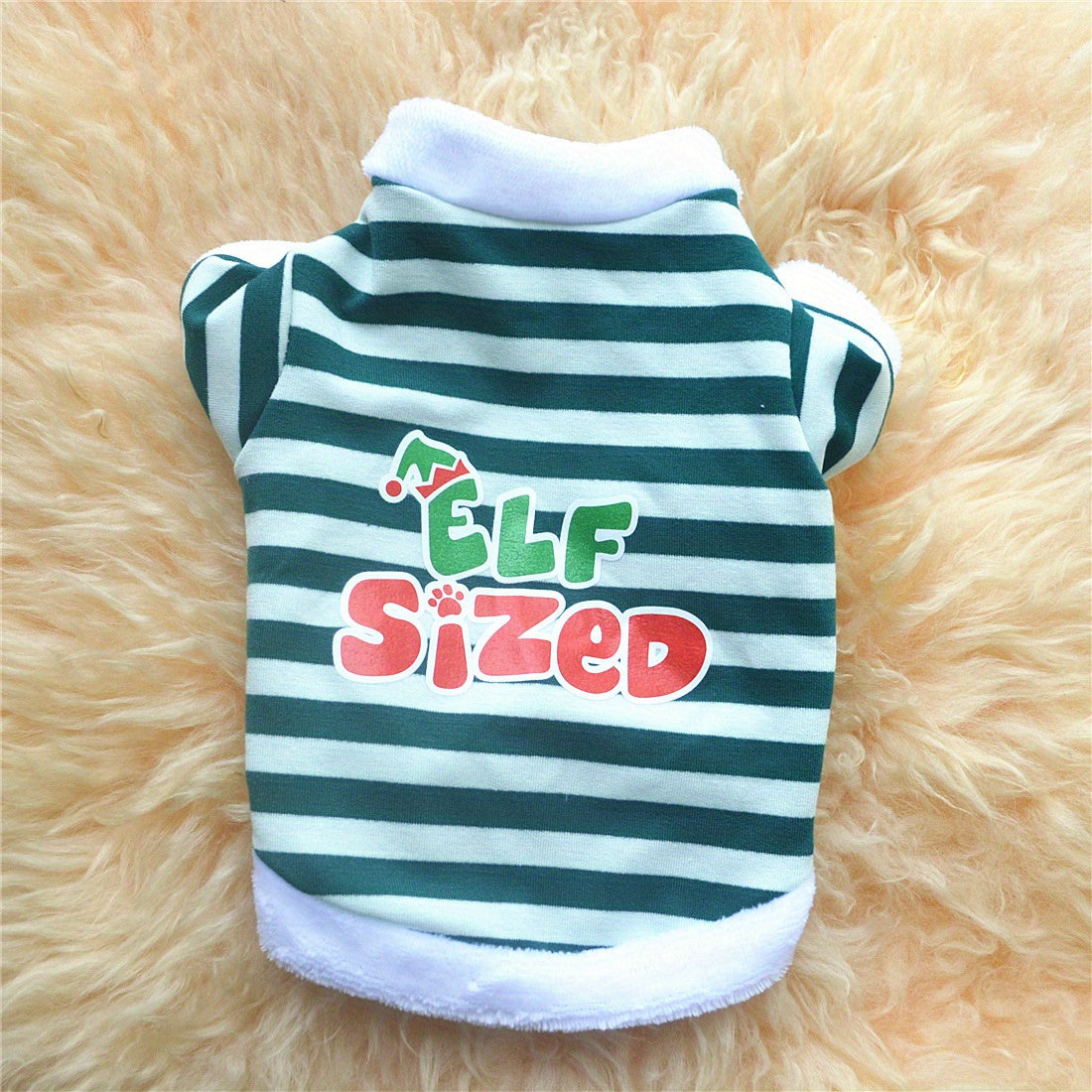 3Pc Holiday Pet Christmas Striped Fleece Sweater For Pets
