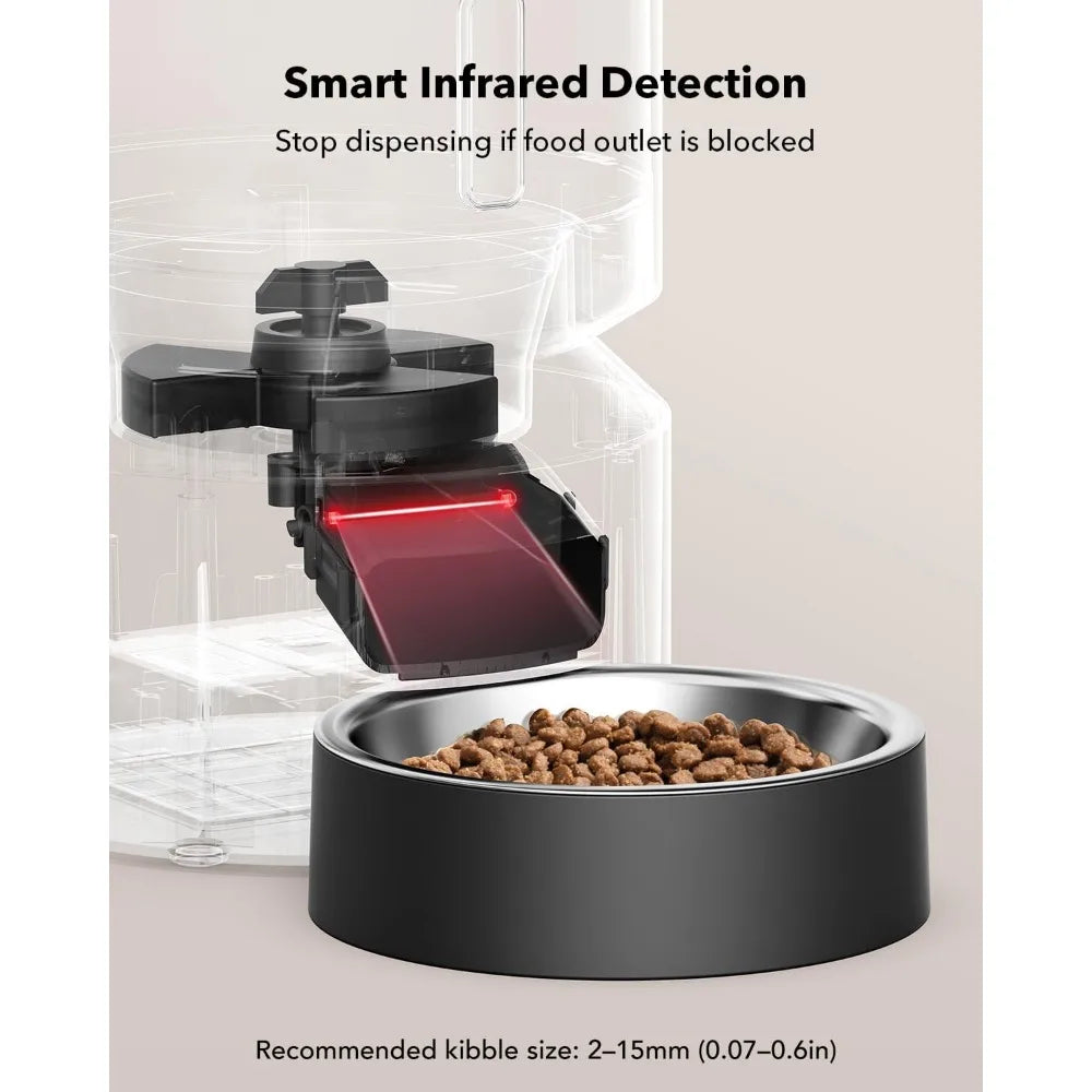 Hignconcerned Automatic Pet Feeder Timed Dry Food Dispenser