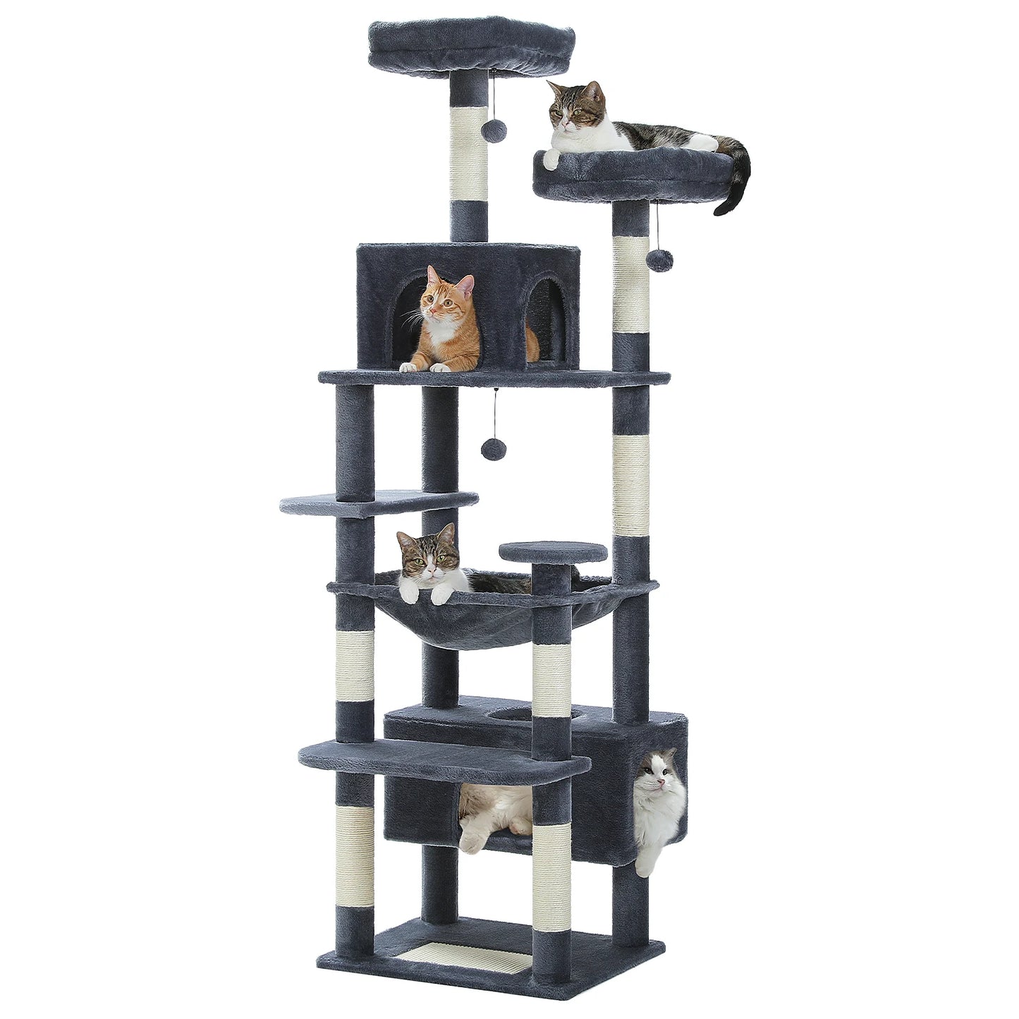 PAWZ Road Cat Tree Tower With Sisal Scratching Posts Hammock