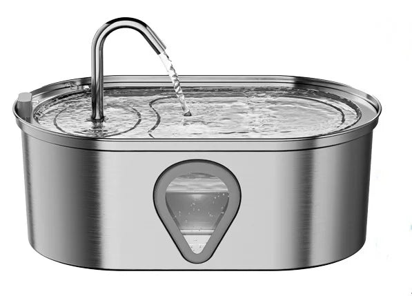 NPET Automatic StainlessSteel Pet Water Dispenser With Transparent ObservationWindow