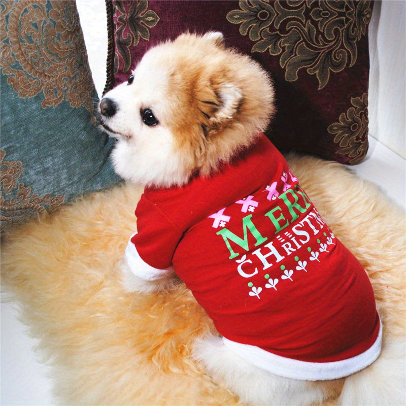 3Pc Holiday Pet Christmas Striped Fleece Sweater For Pets