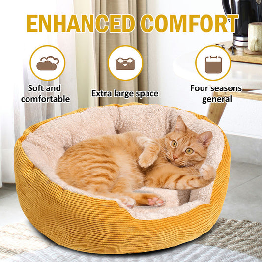 POGANY Small Pet Bed Oval Washable Indoor With Non Slip