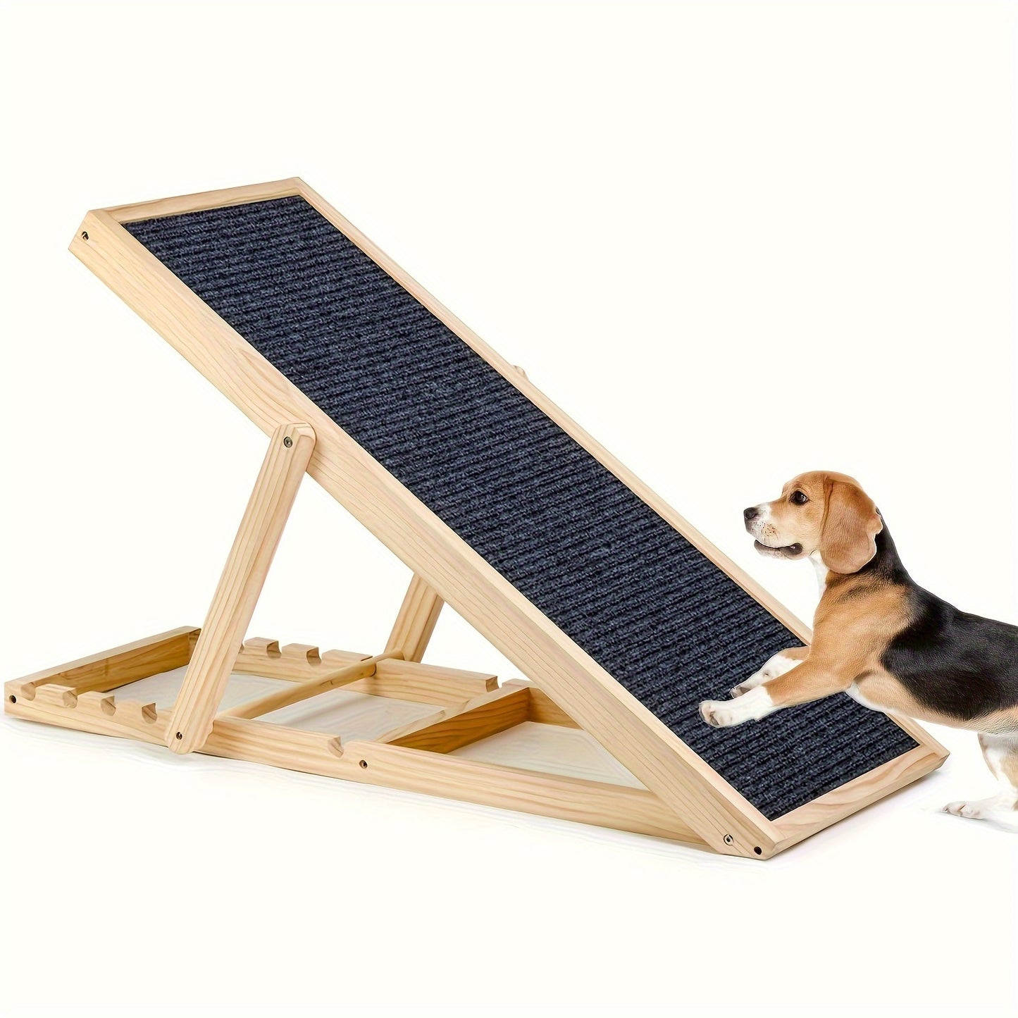 Adjustable Wood Pet Ramp For Dogs And Cats Supports 200lbs