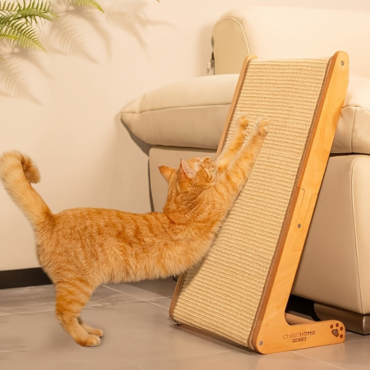 Solid Wooden Sisal Cat Scratcher Indoor Climbing Post
