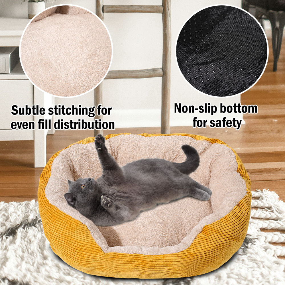 POGANY Small Pet Bed Oval Washable Indoor With Non Slip