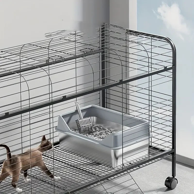 Stainless Steel Cat Litter Box With Lid Leakproof Odor Free