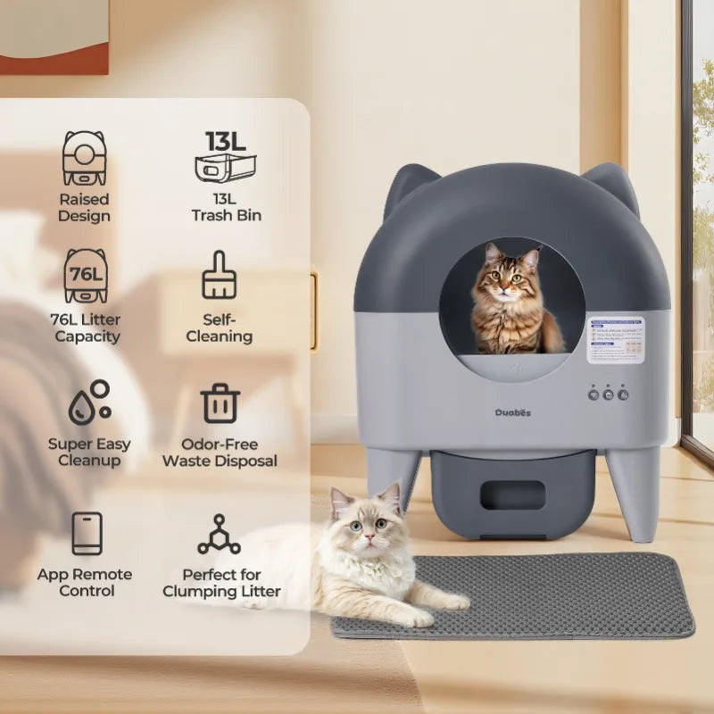 Lunapurr Automatic Cat Litter Box With App Control Ultra