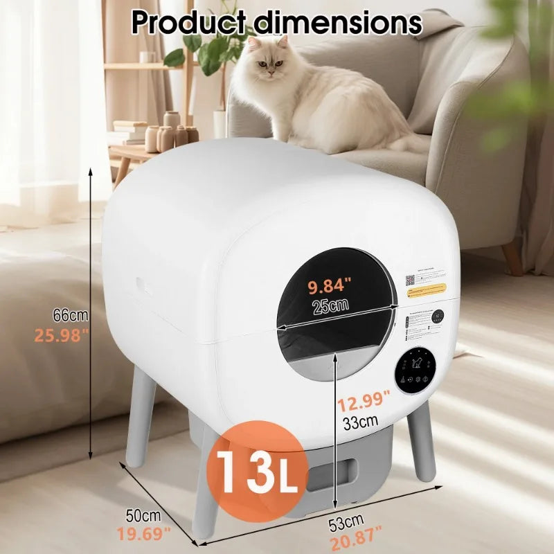 Lunapurr App Controlled Auto Self Cleaning Litter Box Cats