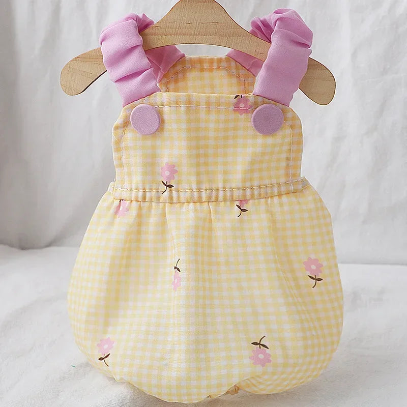 Guangdong Summer Dog Dress With Flower Vest Skirt Chihuahua