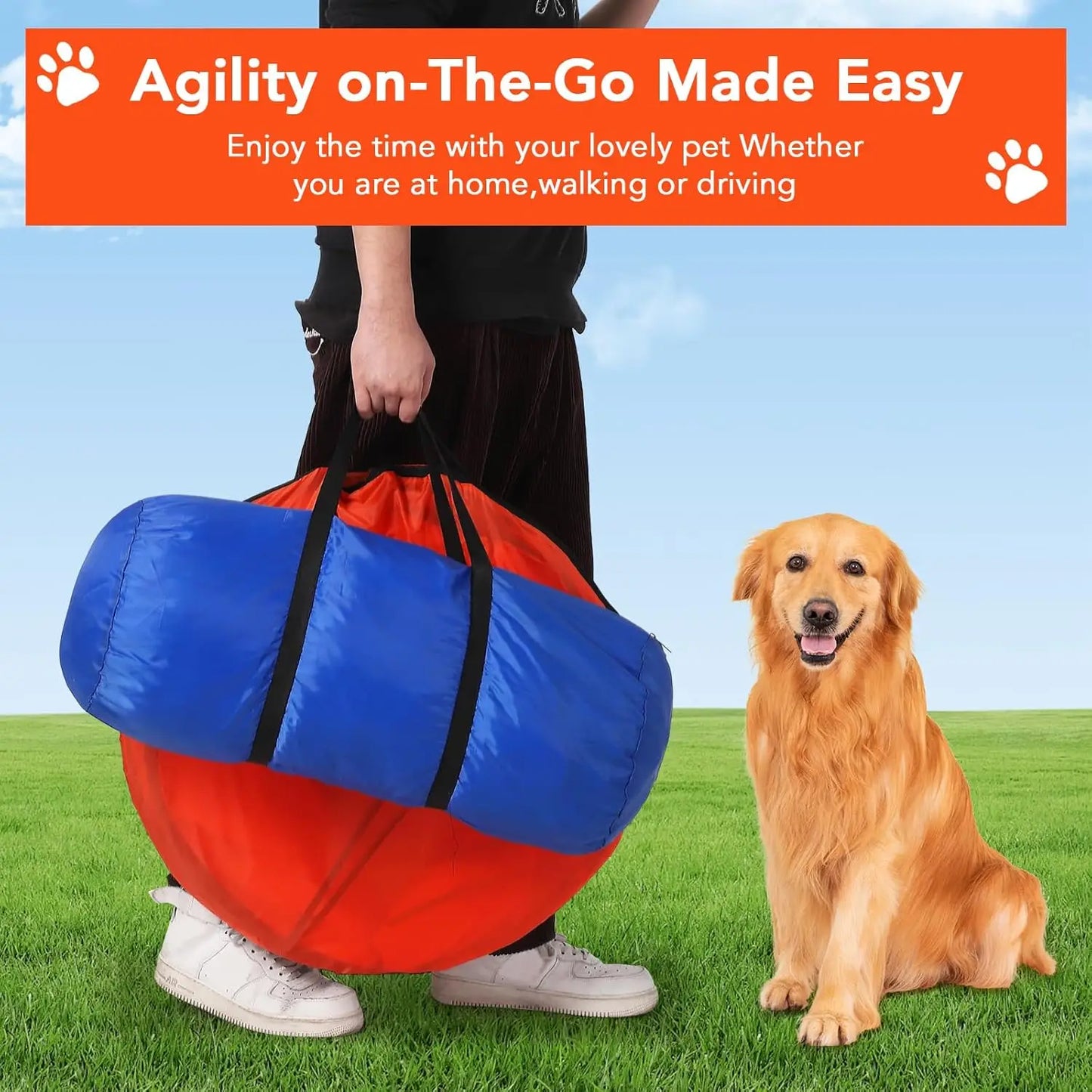 HiMISSH Dog Agility Training Set Outdoor Obstacle Course Kit