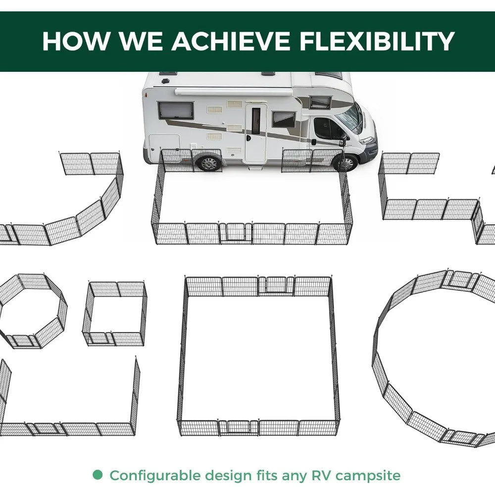 DAFIFY Instant Dog Playpen Portable Pet Fence For Outdoors