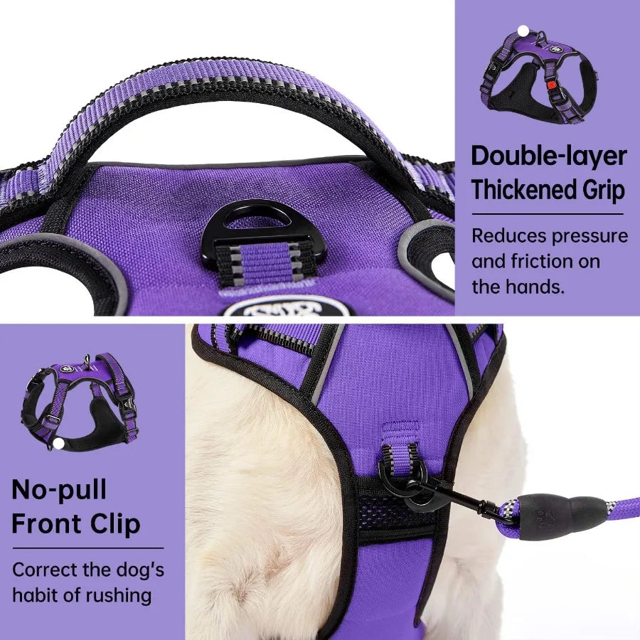 Hign-concerned No Pull Dog Harness With Adjustable Fit