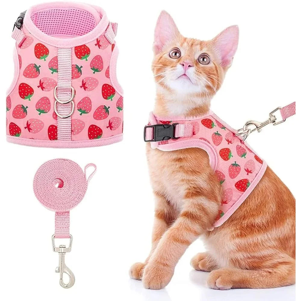Paws Nation Escape Proof Cat Harness Breathable Mesh Leash