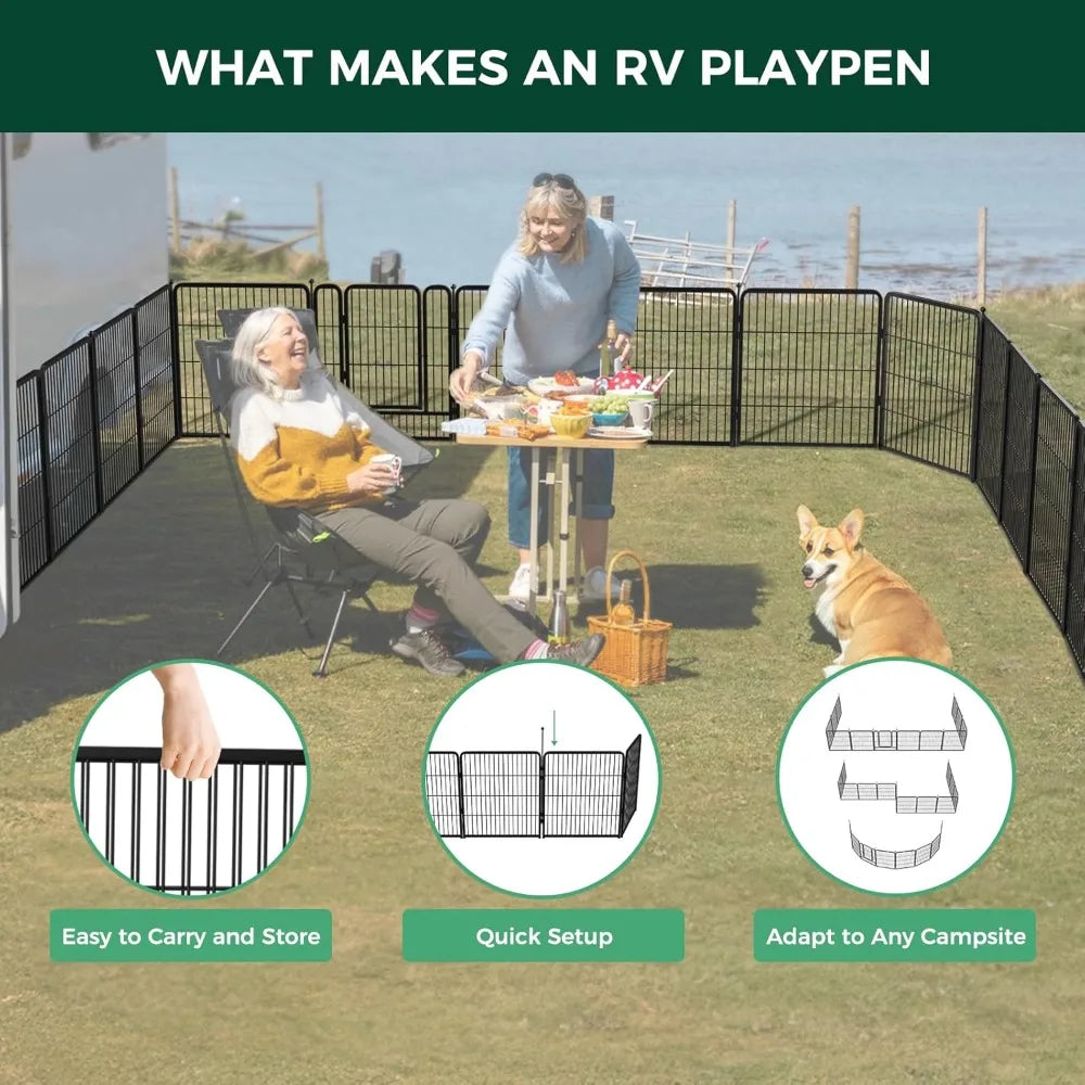 DAFIFY Instant Dog Playpen Portable Pet Fence For Outdoors