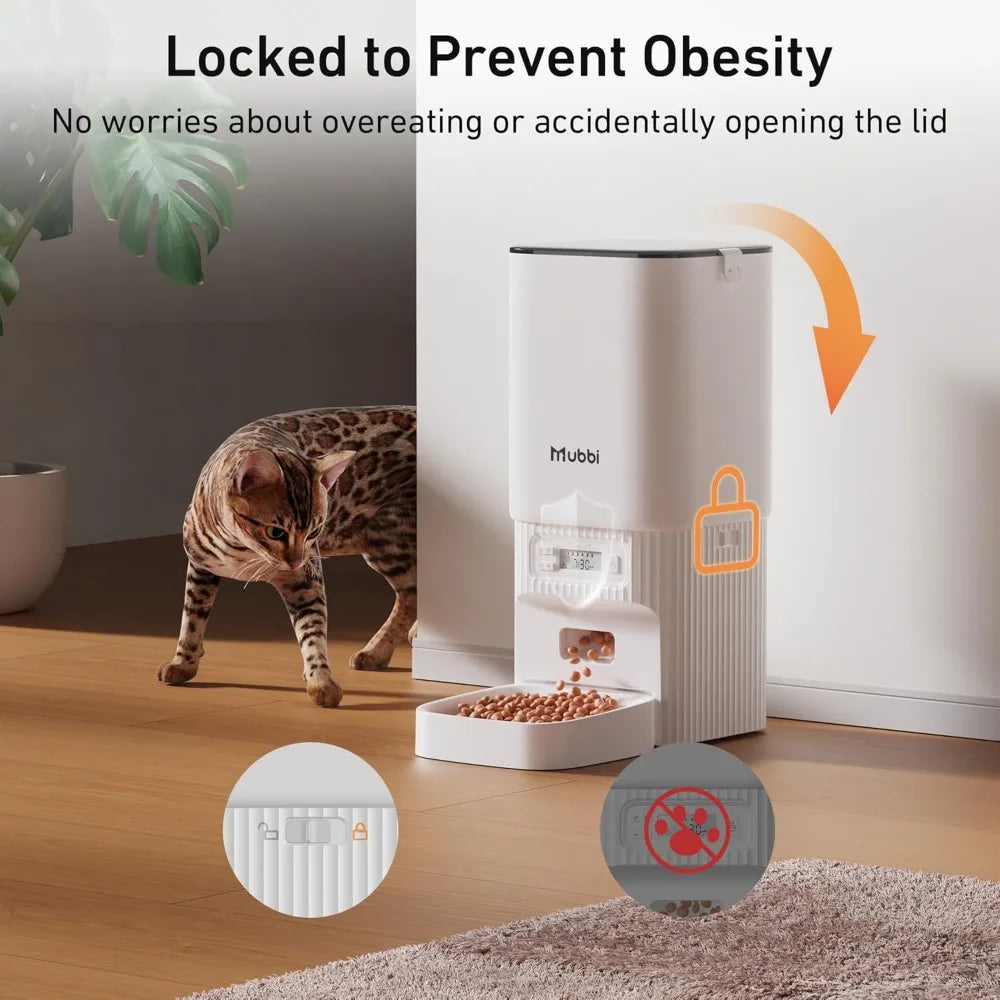 Breed Automatic Cat and Dog Feeder 1 to 6 Meals Jam Free