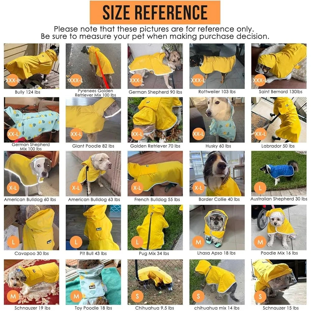 Hign-concerned Dog Raincoat Waterproof Jacket With Hood