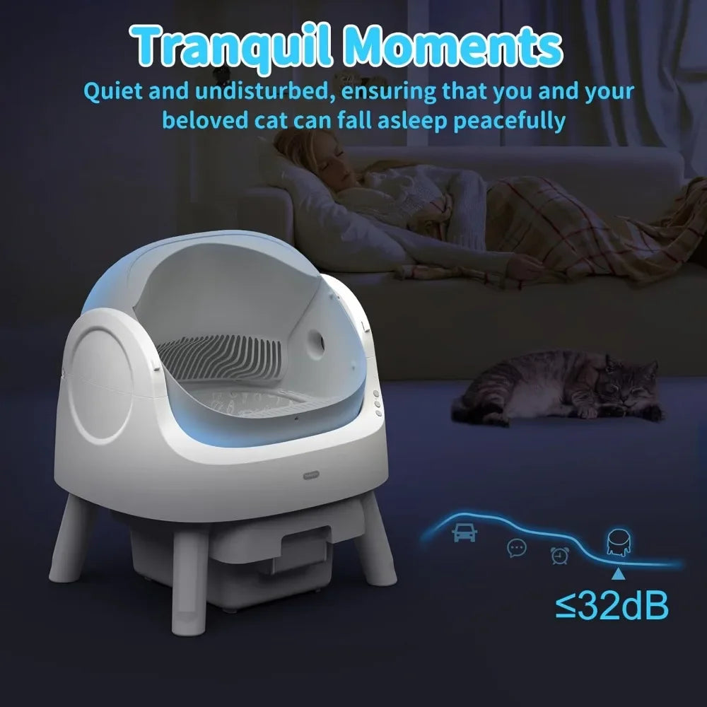 Closure Self-Cleaning Automatic Cat Litter Box for Multi-Cat