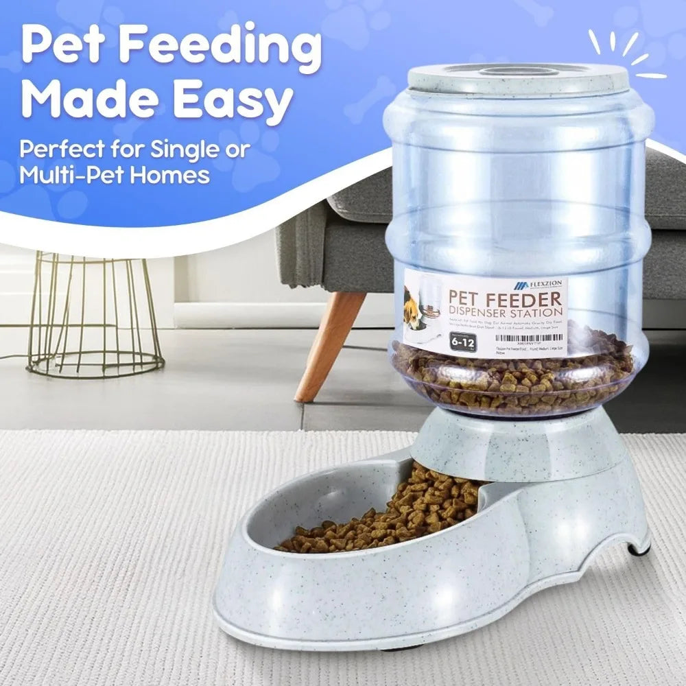 Hignconerned Gravity Pet Feeder Automatic Dry Food Dispenser