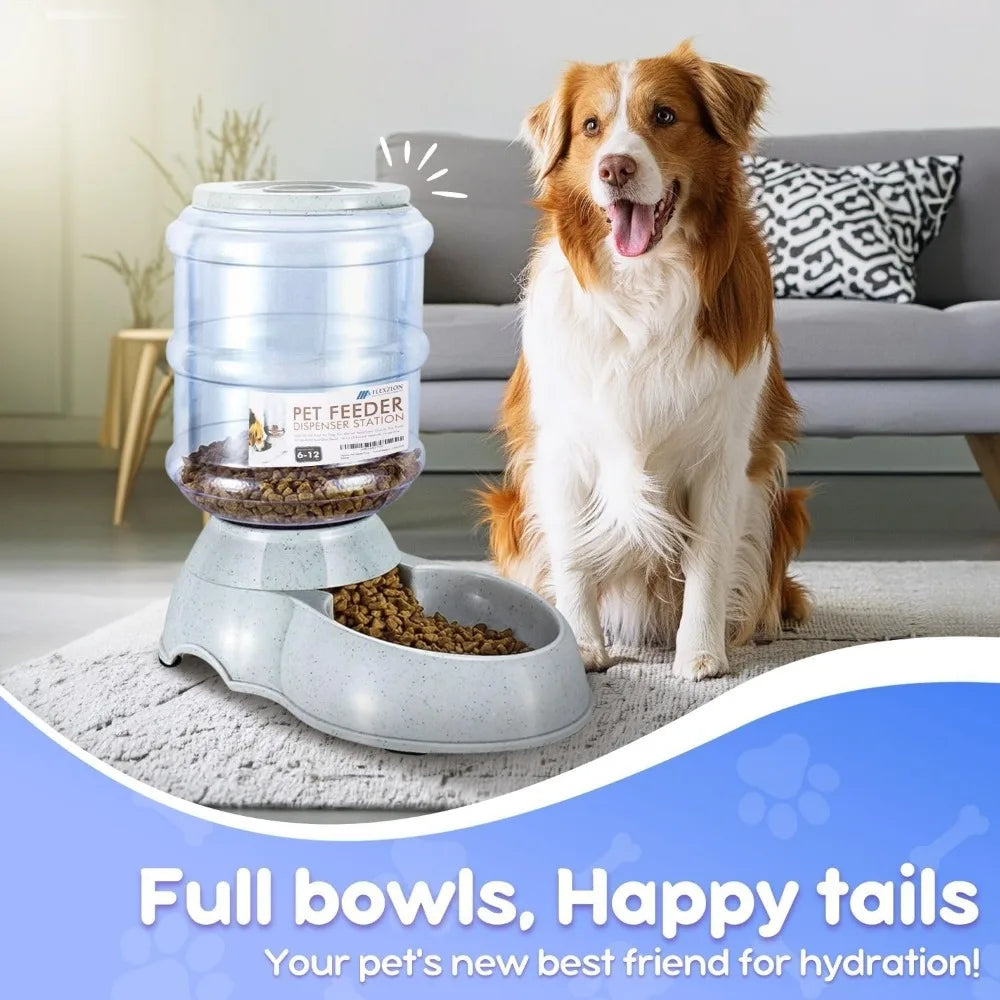 Hignconerned Gravity Pet Feeder Automatic Dry Food Dispenser