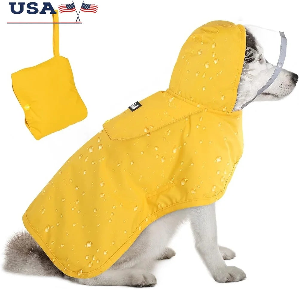 Hign-concerned Dog Raincoat Waterproof Jacket With Hood