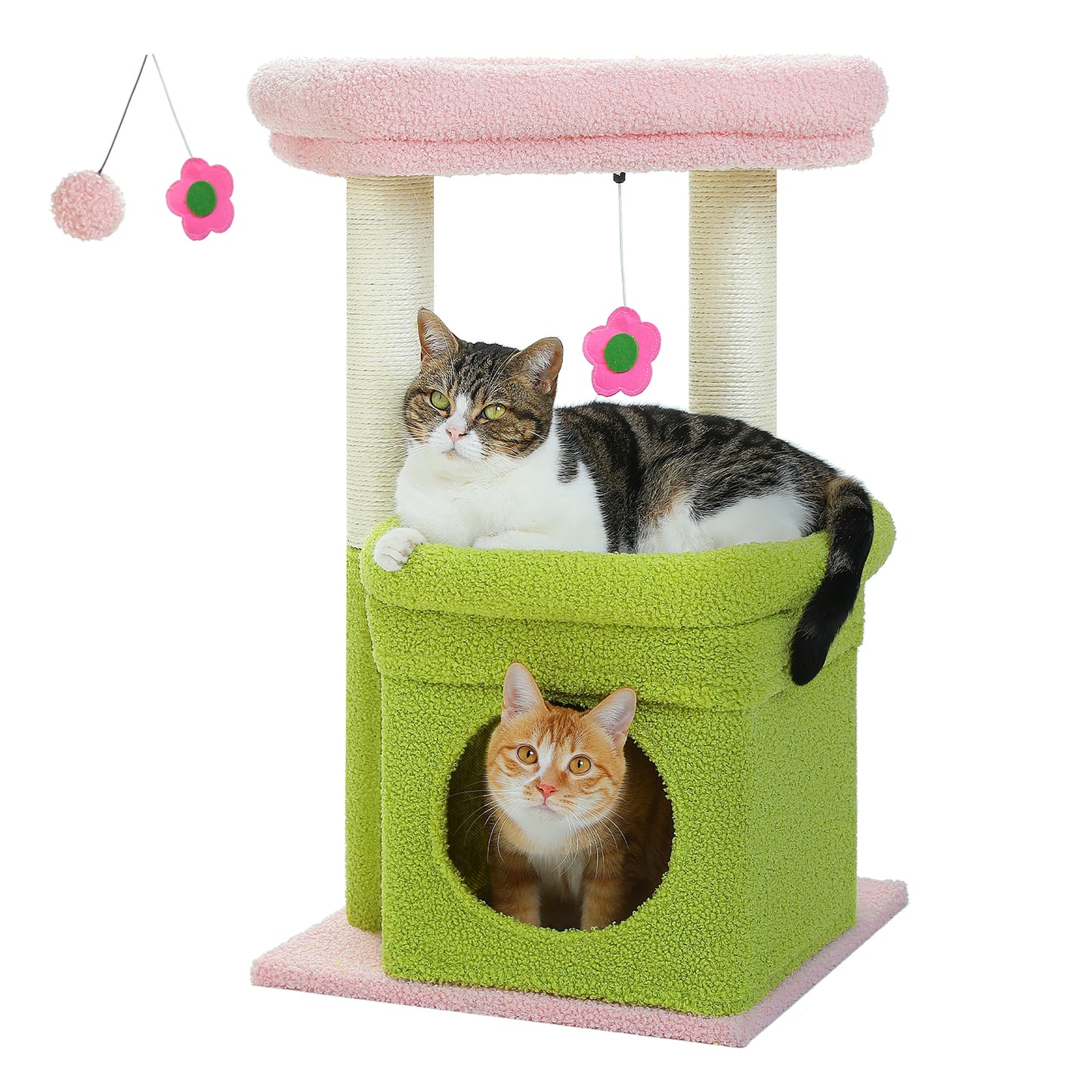 PEQULTICN Cat Tree Tower With Cozy Condo And Wide Perch
