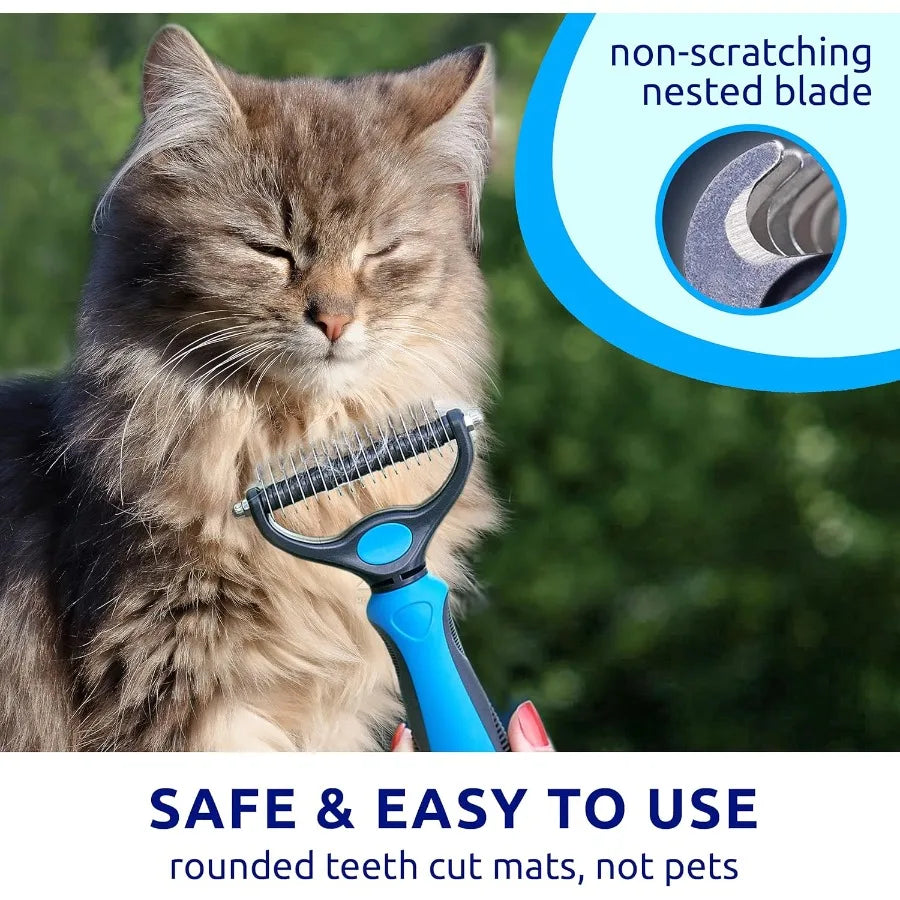 Hign-concerned Deshedding Brush DoubleSided Dogs And Cats