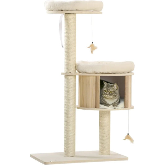 DAFIFY Cat Tree 3 Level Cat Tower With Scratching Posts