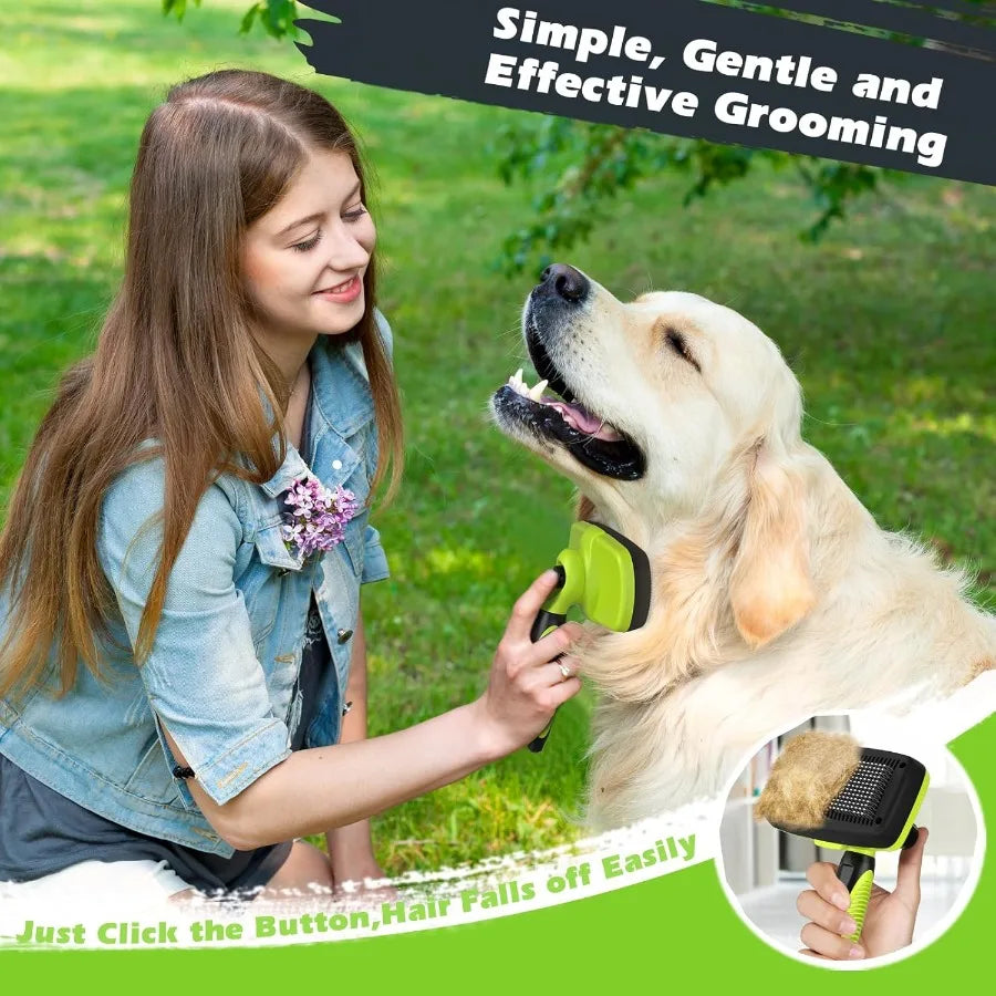 Hign-concerned Self-Cleaning Slicker Brush For Pets
