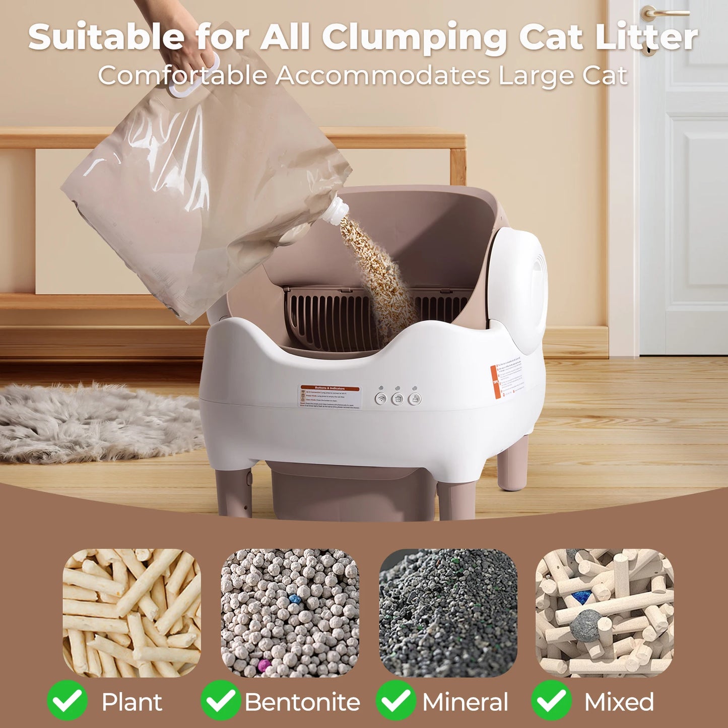 Lunapurr Self Cleaning Automatic Cat Litter Box With App