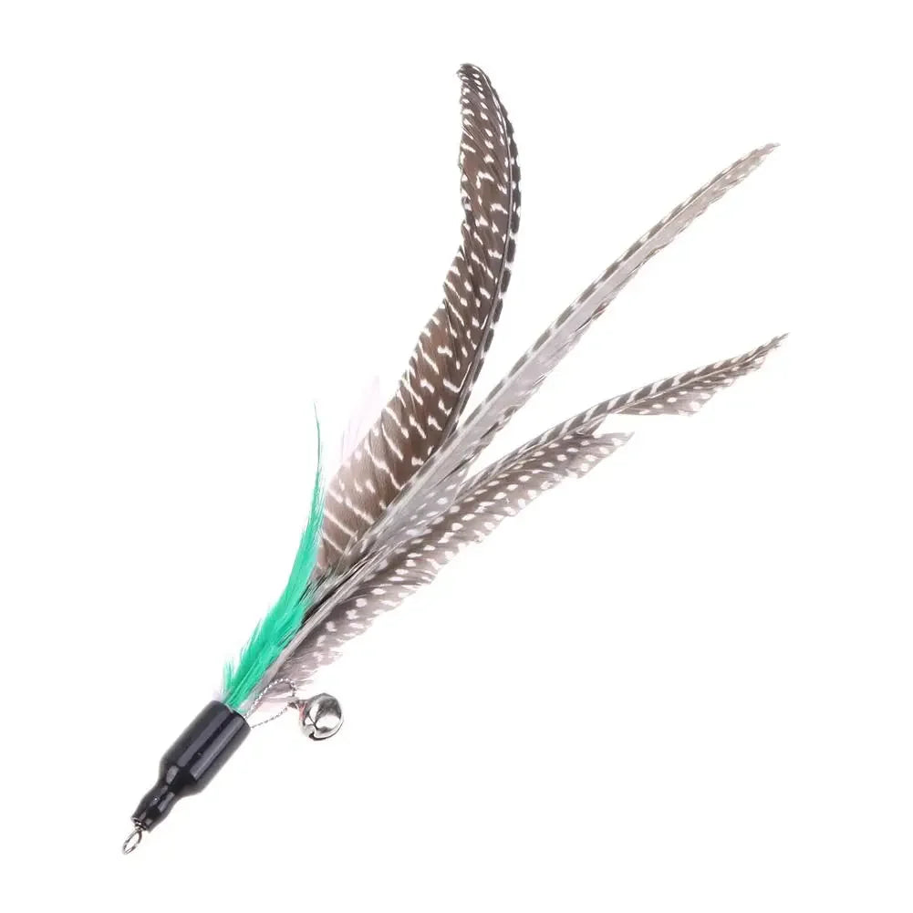 Five Piece Replacement Cat Feather Toy Set For Interactive Wand