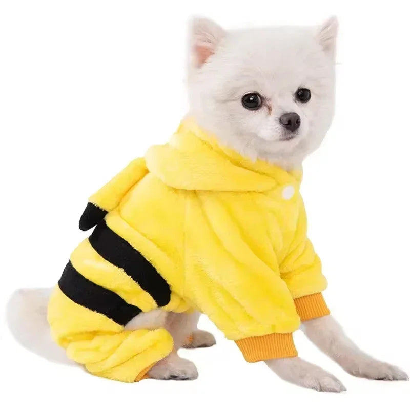Soft Fleece Thickened Dog Jumpsuit Coat For Small Dogs