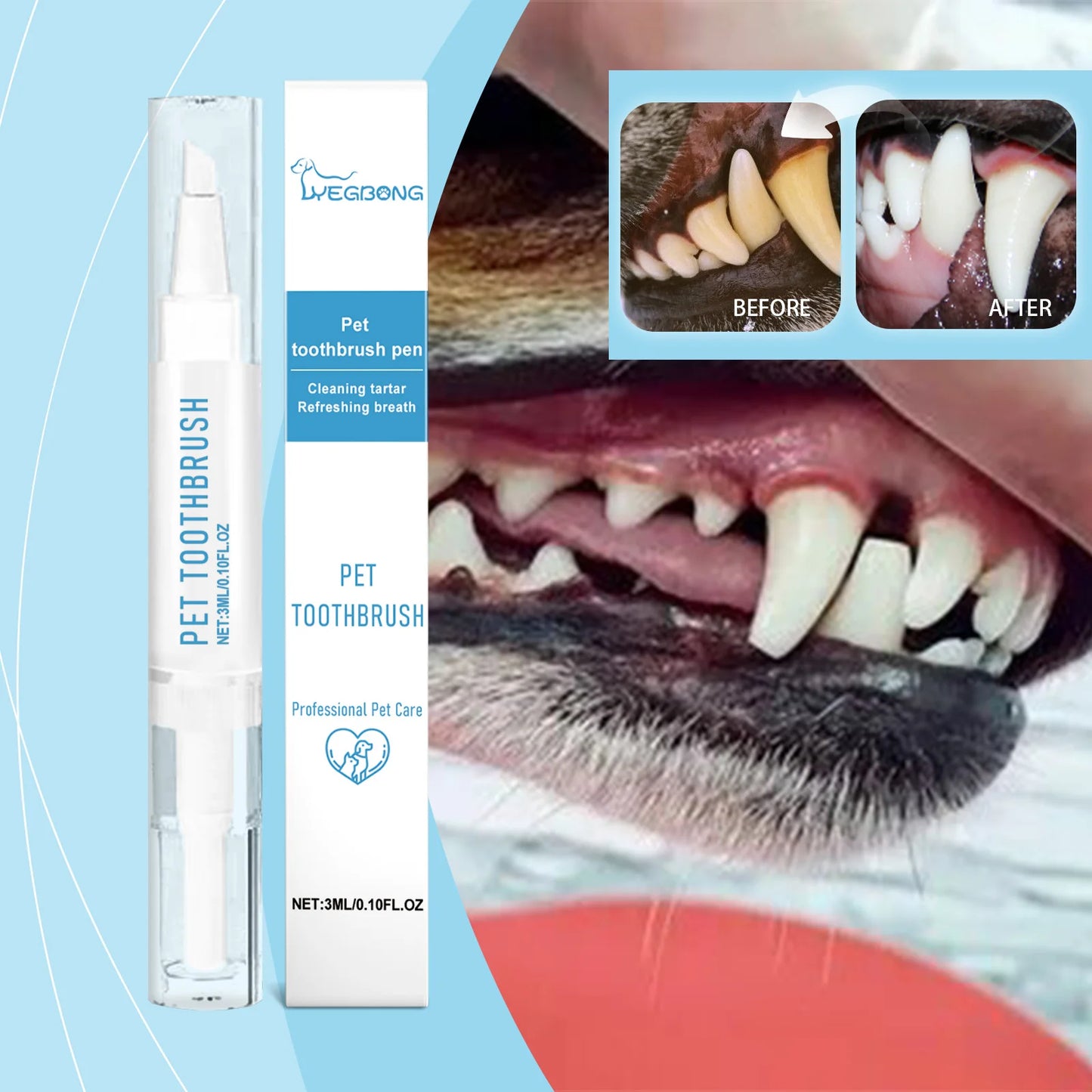 Hign-concerned Pet Toothbrush Gentle Dental Care Pen
