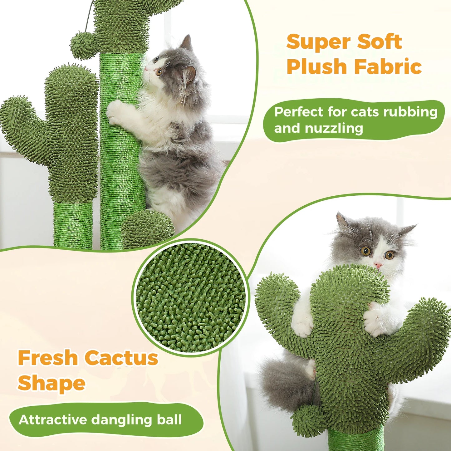 PAWZ Road Cactus Cat Scratching Post Indoor Cat Scratcher