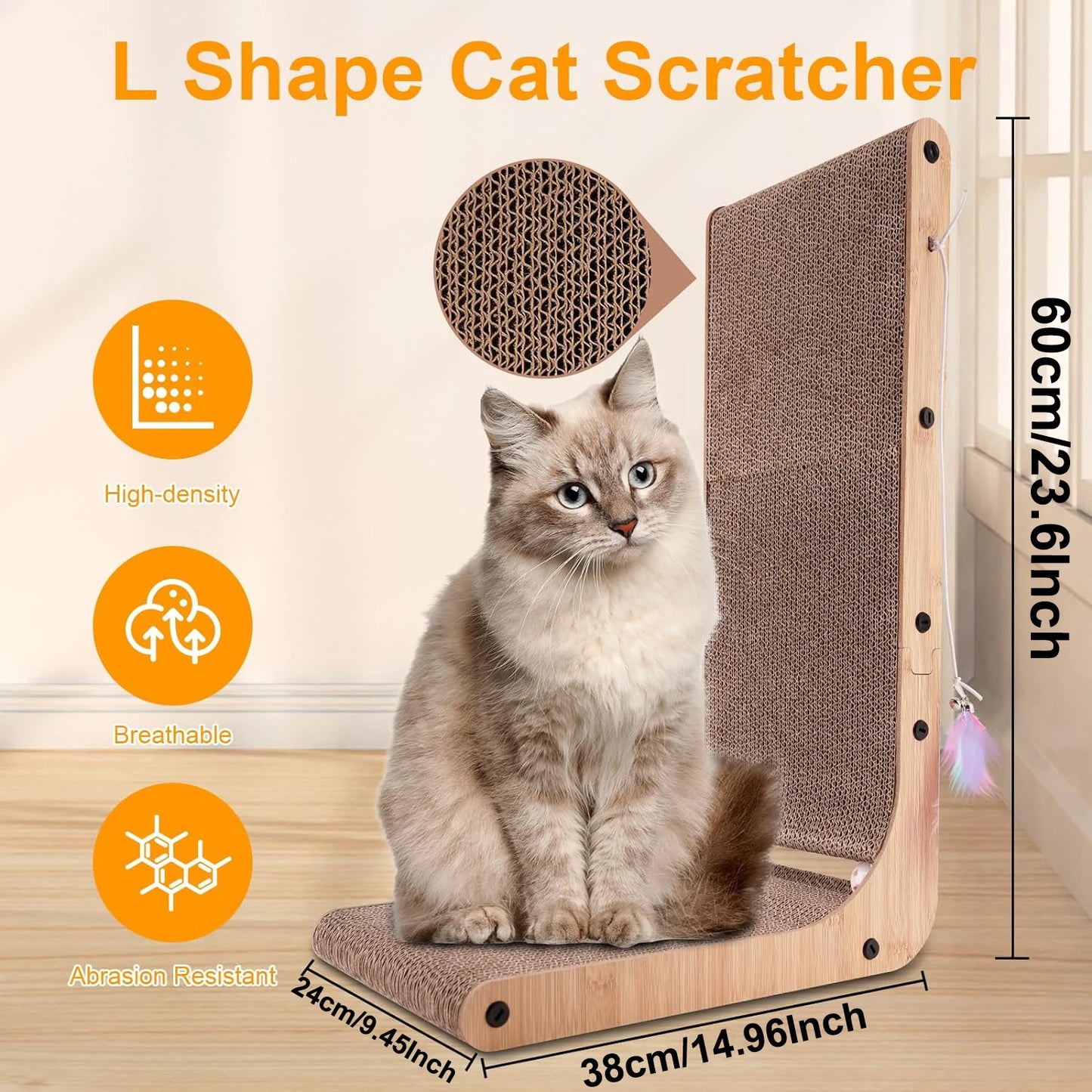 Guangdong Non-Toxic L-Shaped Cat Scratcher for IndoorLivingSpaces Furniture Protection