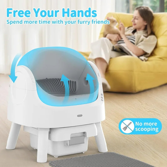 Closure Self-Cleaning Automatic Cat Litter Box for Multi-Cat
