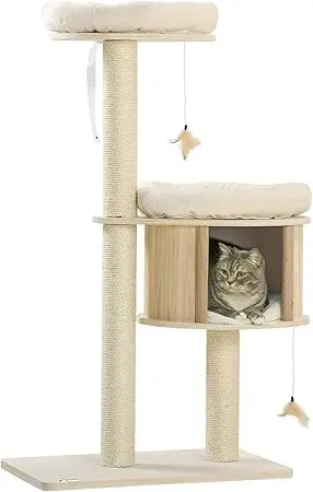 DAFIFY Cat Tree 3 Level Cat Tower With Scratching Posts