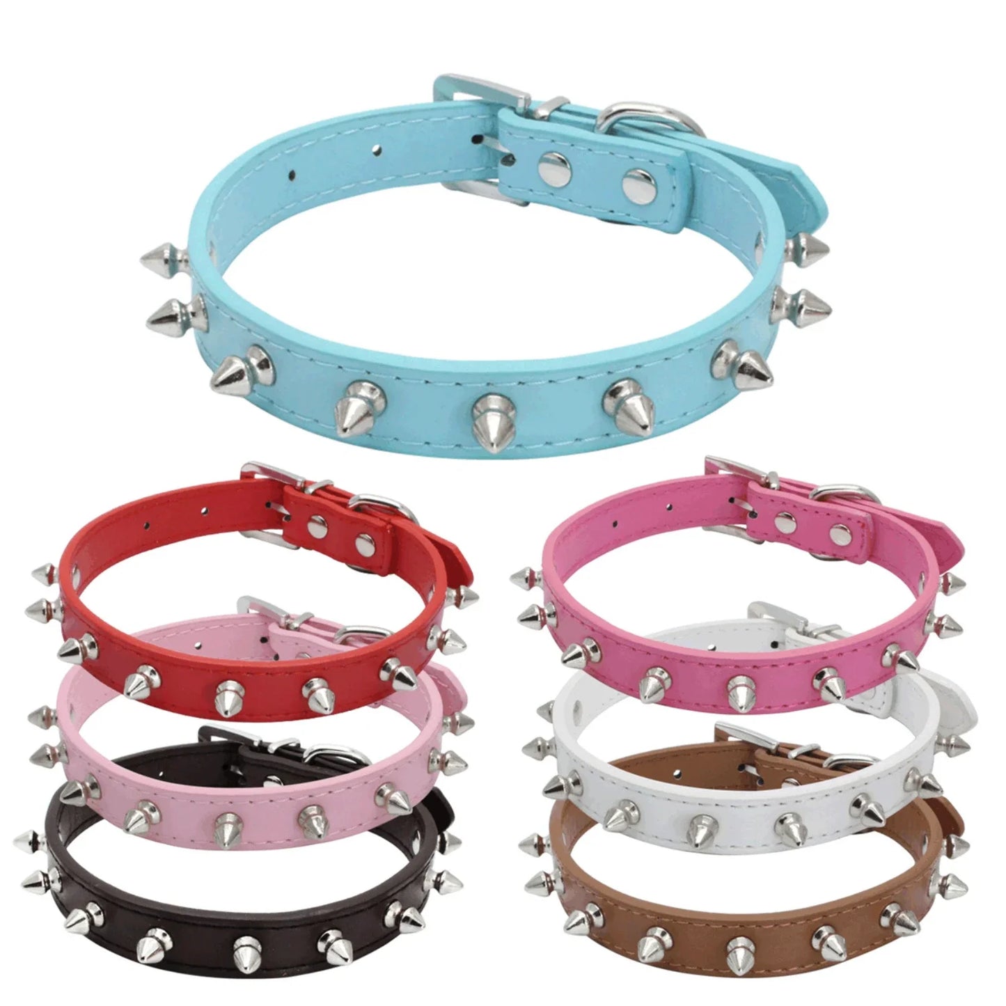 Sichuan High Concerned Leather Spiked Cat Dog Collar