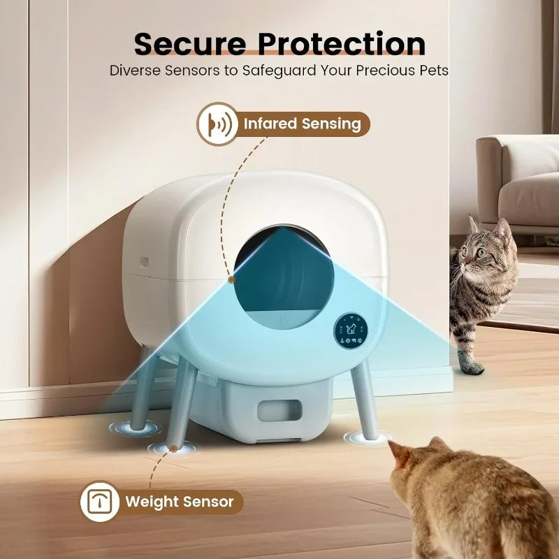 Lunapurr App Controlled Auto Self Cleaning Litter Box Cats