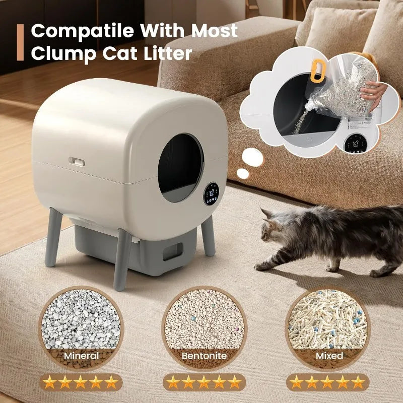 Lunapurr App Controlled Auto Self Cleaning Litter Box Cats