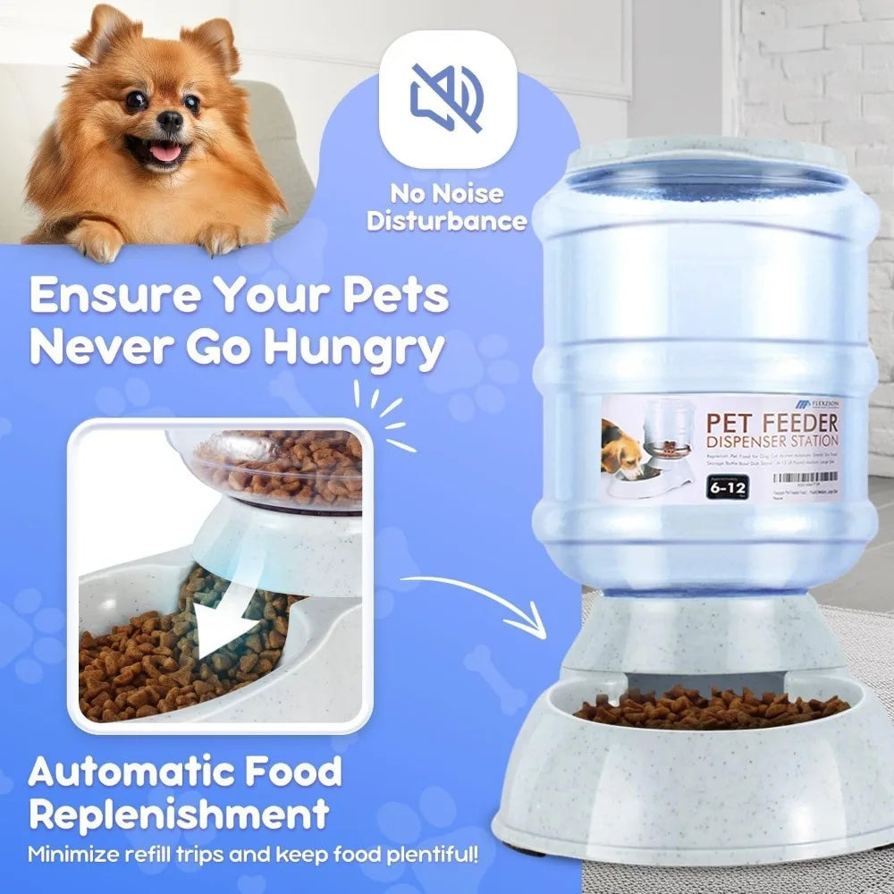 Hignconerned Gravity Pet Feeder Automatic Dry Food Dispenser