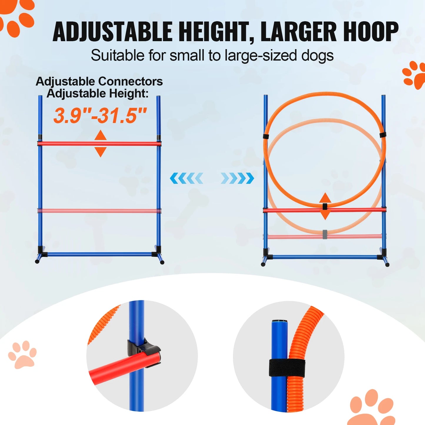 SucceBuy Dog Agility Training Equipment 4 Piece Set