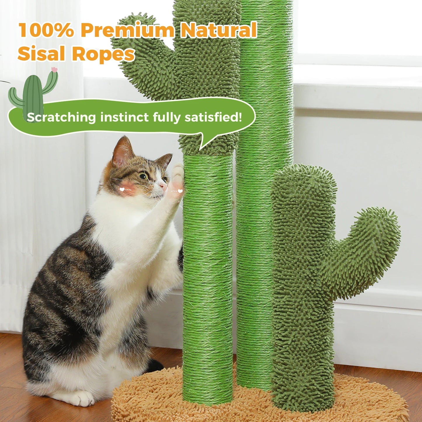 PAWZ Road Cactus Cat Scratching Post Indoor Cat Scratcher