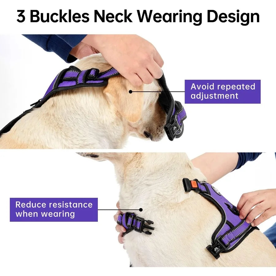 Hign-concerned No Pull Dog Harness With Adjustable Fit