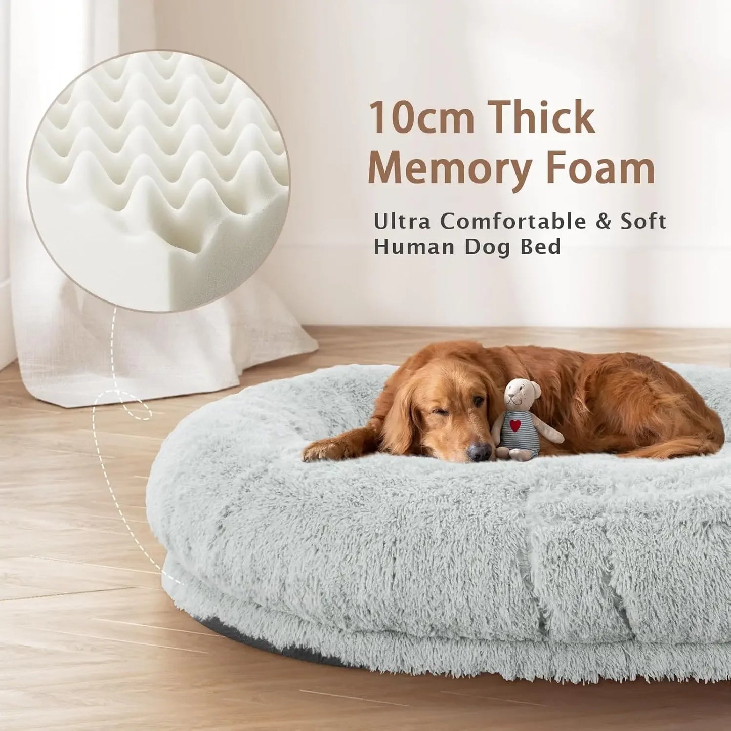 XMSJ Human Dog Bed Memory Foam Oversize Sofa Washable
