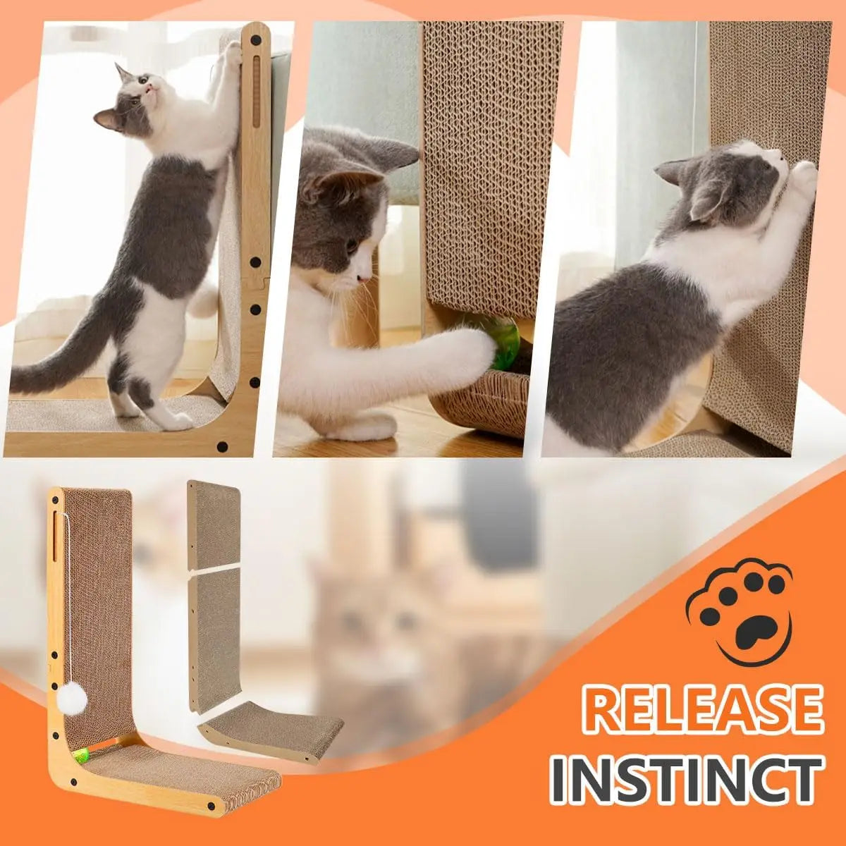 Guangdong Non-Toxic L-Shaped Cat Scratcher for IndoorLivingSpaces Furniture Protection