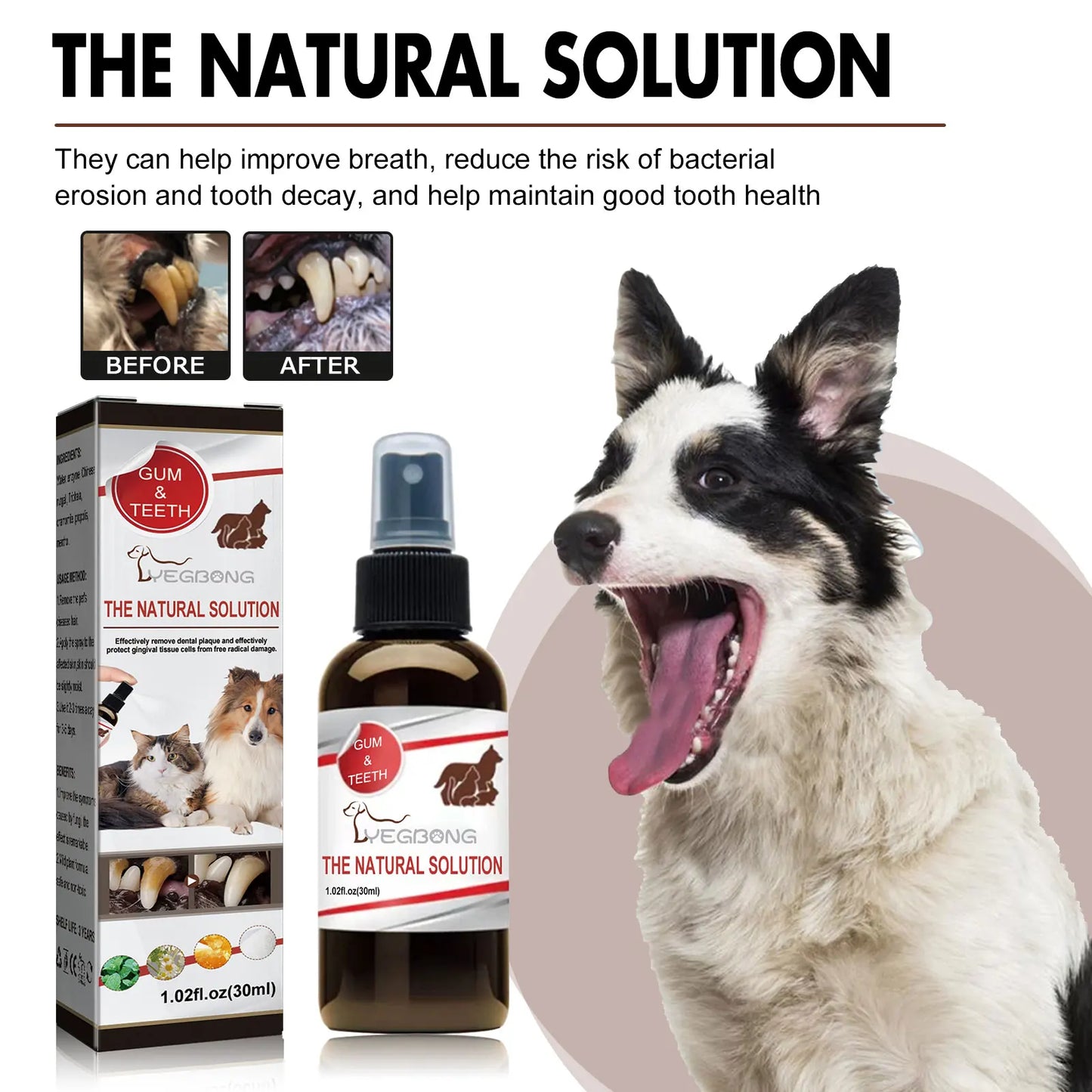 Pet Tooth Cleaning Spray For Dogs And Cats Bad Breath