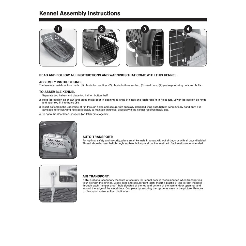 XMSJ Portable Pet Carrier Dog Kennel Airline Approved