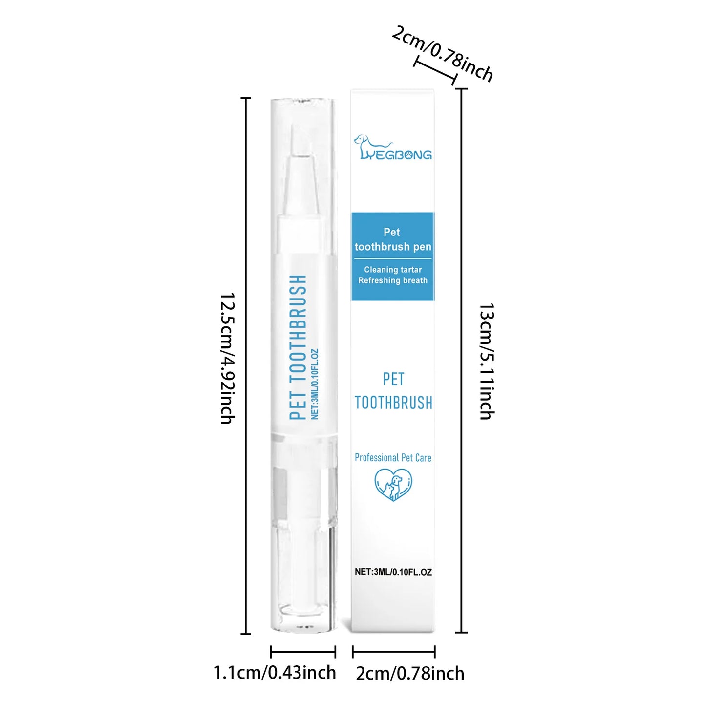 Hign-concerned Pet Toothbrush Gentle Dental Care Pen