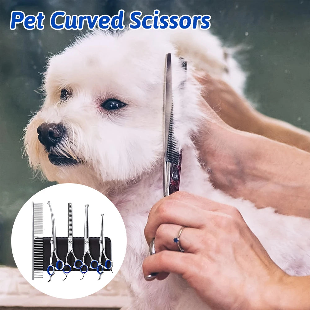 Hignconcerned Dog Grooming Scissors 4CR Stainless Steel Set