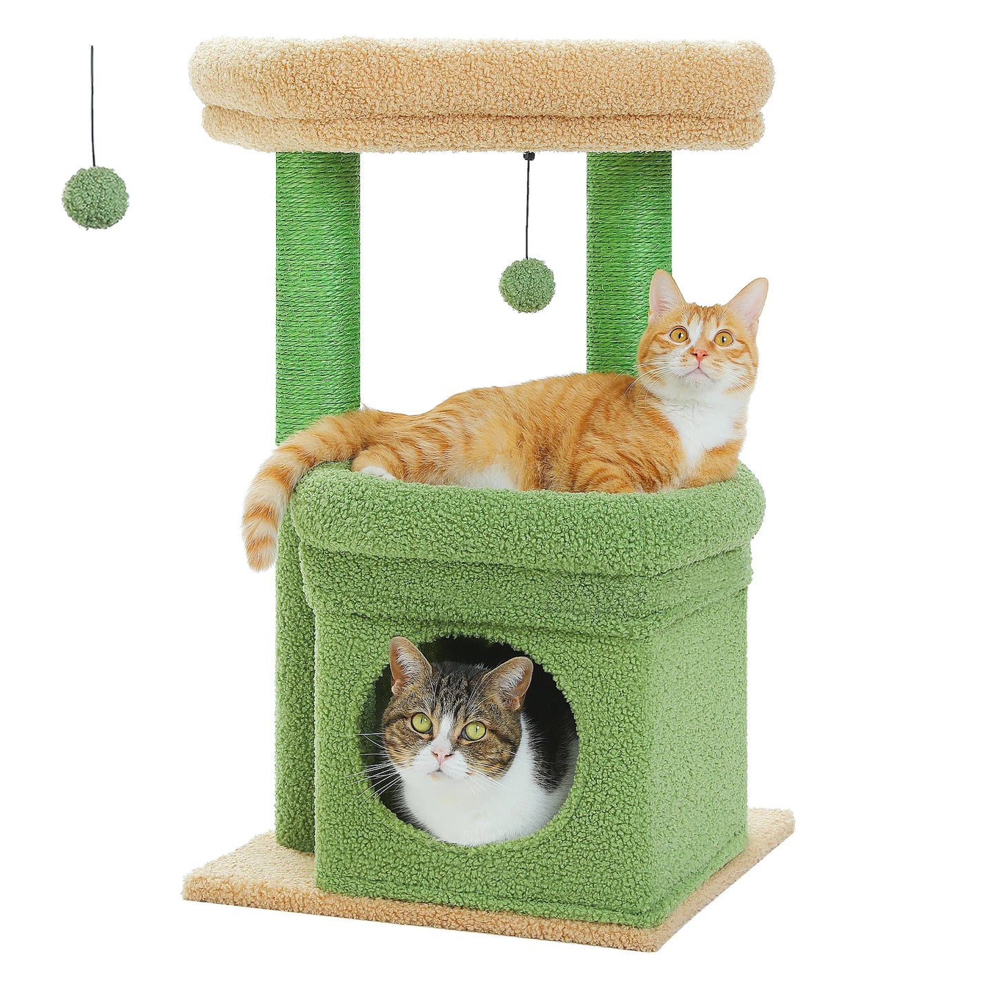 PEQULTICN Cat Tree Tower With Cozy Condo And Wide Perch